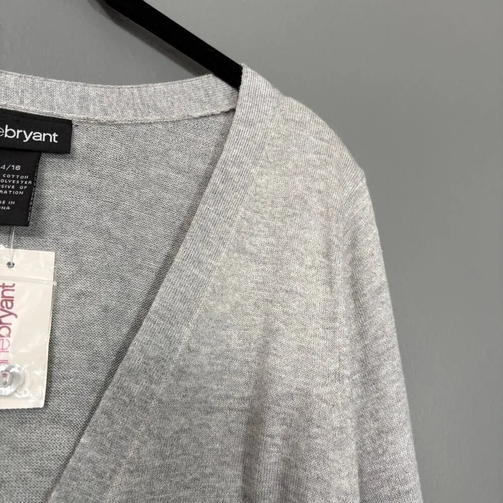 Lane Bryant NWT Y2K Gray Argyle Cardigan Sweater - 14/16 - Women's Plus Size